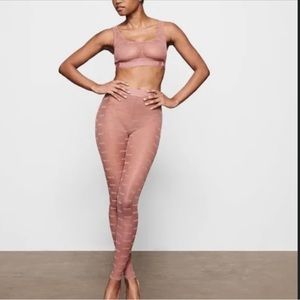 SKIMS After Hours Rose Clay Leggings Logo Sheet NWT XL